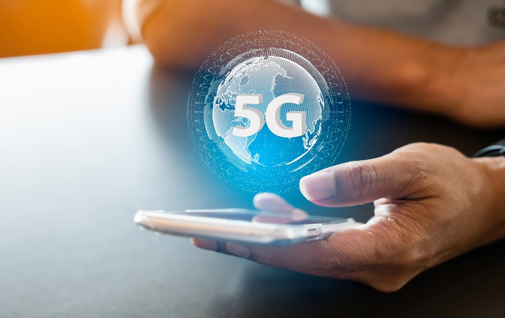 5G network digital hologram and internet of things.5G network wi