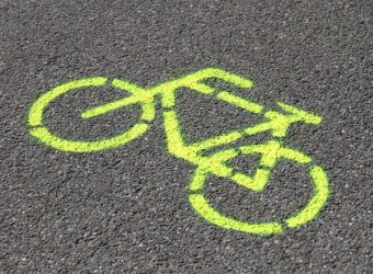 Fahrrad-Symbol Asphalt