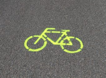 Fahrrad-Symbol Asphalt