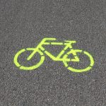 Fahrrad-Symbol Asphalt