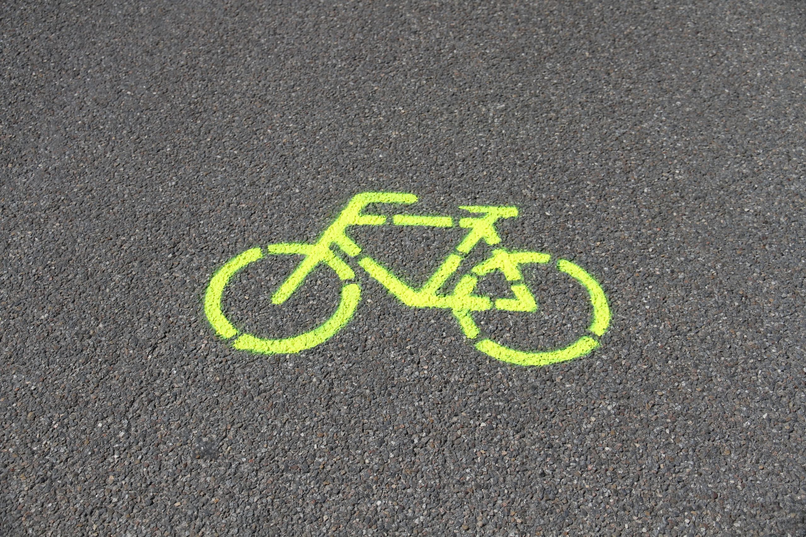 Fahrrad-Symbol Asphalt