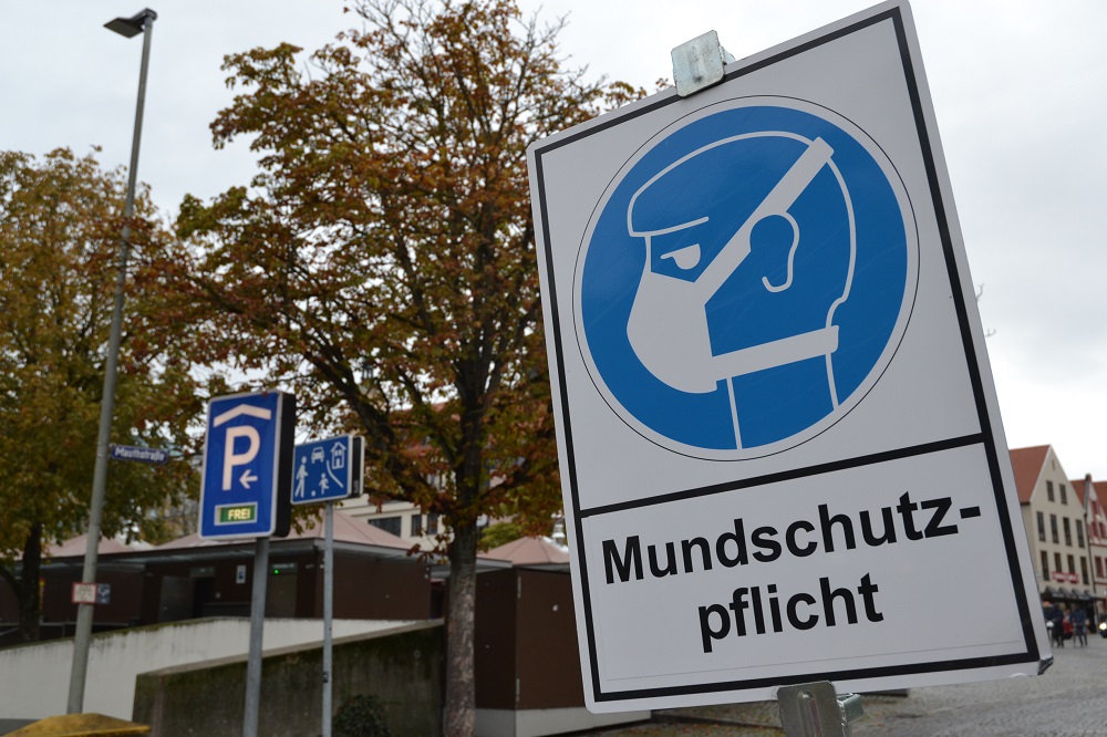 Mundschutz Schild