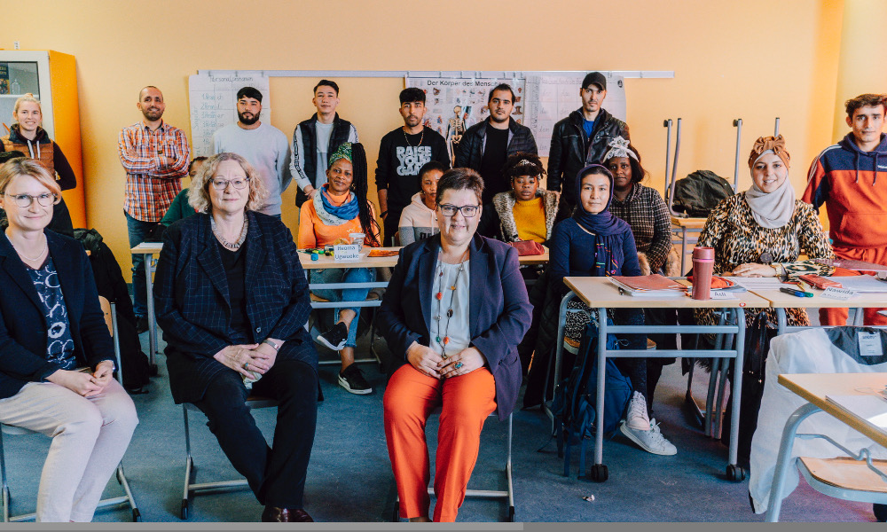 begrüßten die Schülerinnen und Schüler:innen der Pflegehelfervorklasse bei Berufsstart_Klinikum Ingolstadt_1000pixel