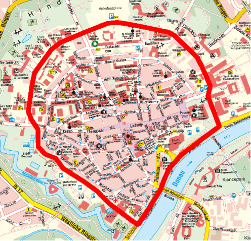 Silvesterfeuerwerksverbot 2022/2023 in der Ingolstädter Altstadt