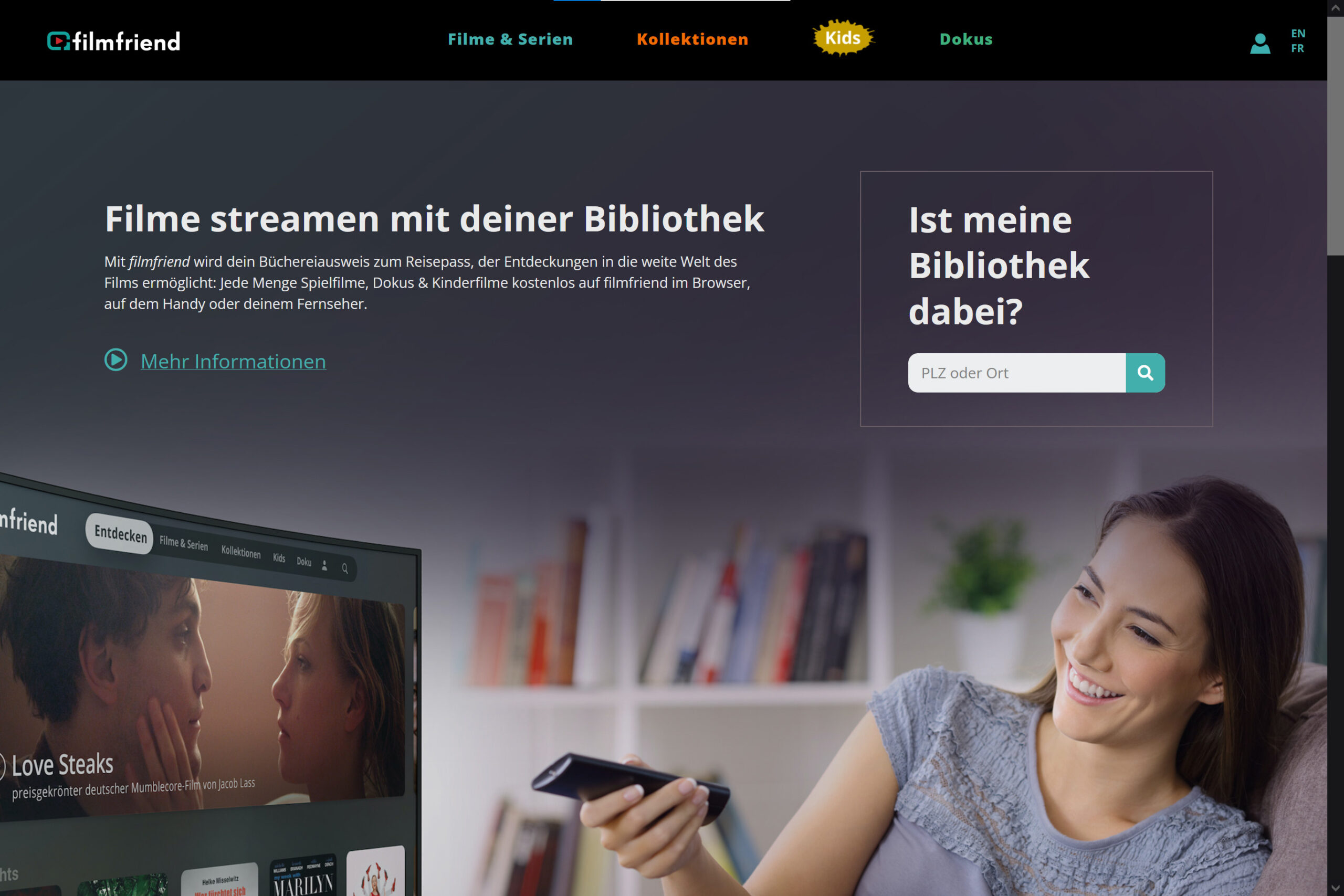 Stadtbücherei ermöglicht mit Streamingportal Zugang zu Filmen